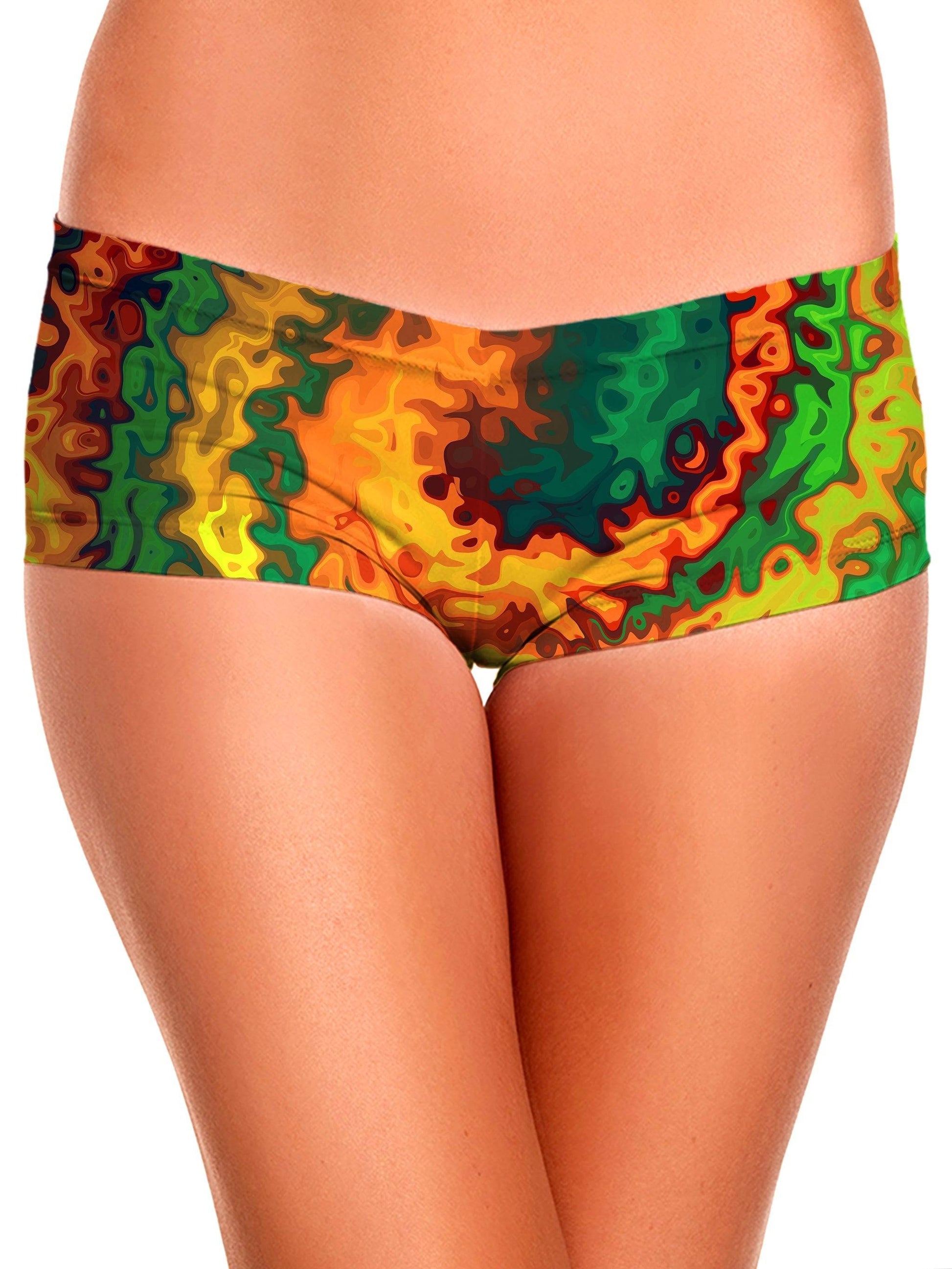 Abstract Rotation Booty Shorts, Sartoris Art, | iEDM