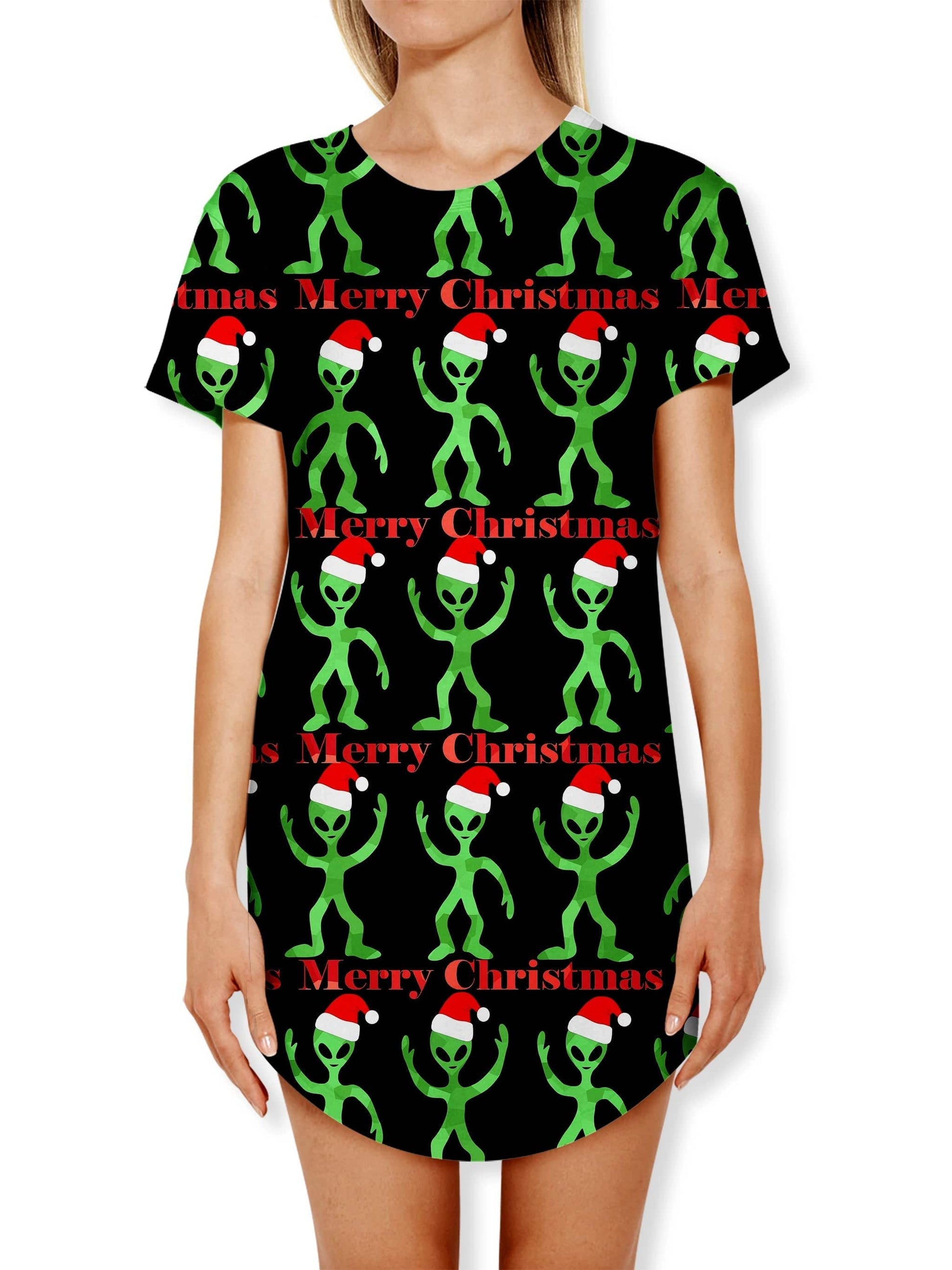 Alien Christmas Drop Cut Unisex T-Shirt, Sartoris Art, | iEDM