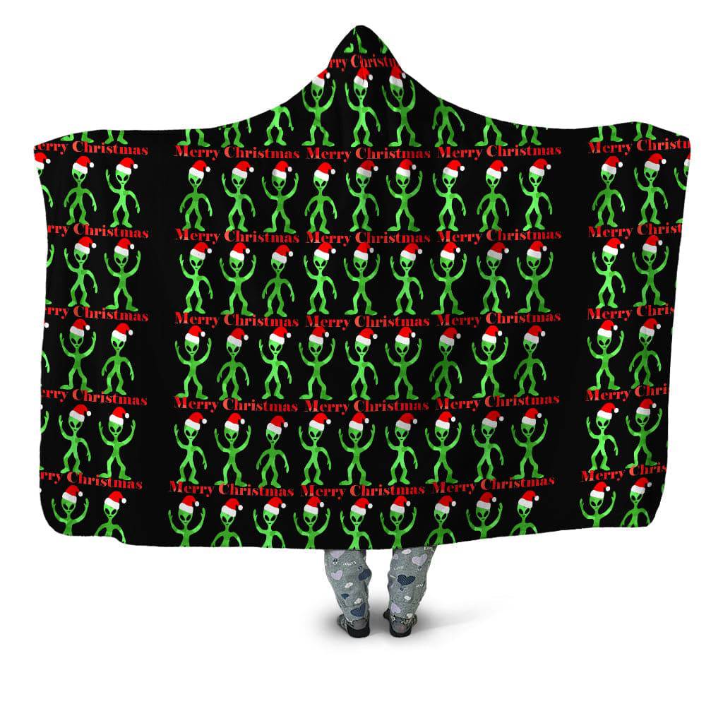 Alien Christmas Hooded Blanket, Sartoris Art, | iEDM