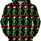 Alien Christmas Unisex Zip-Up Hoodie, Sartoris Art, | iEDM