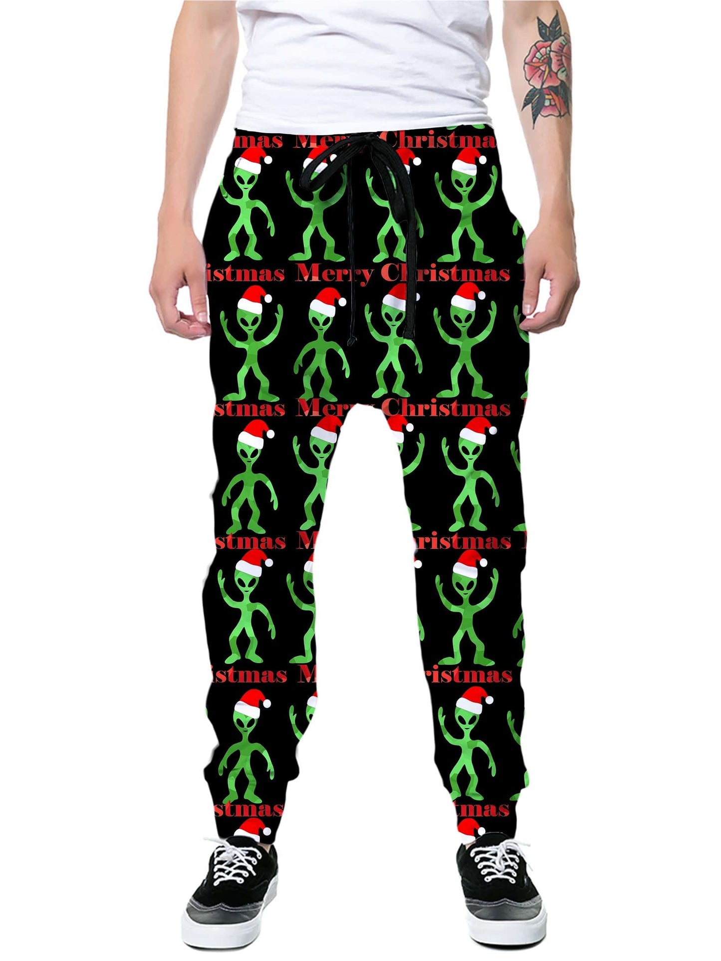 Alien Christmas Zip-Up Hoodie and Joggers Combo, Sartoris Art, | iEDM