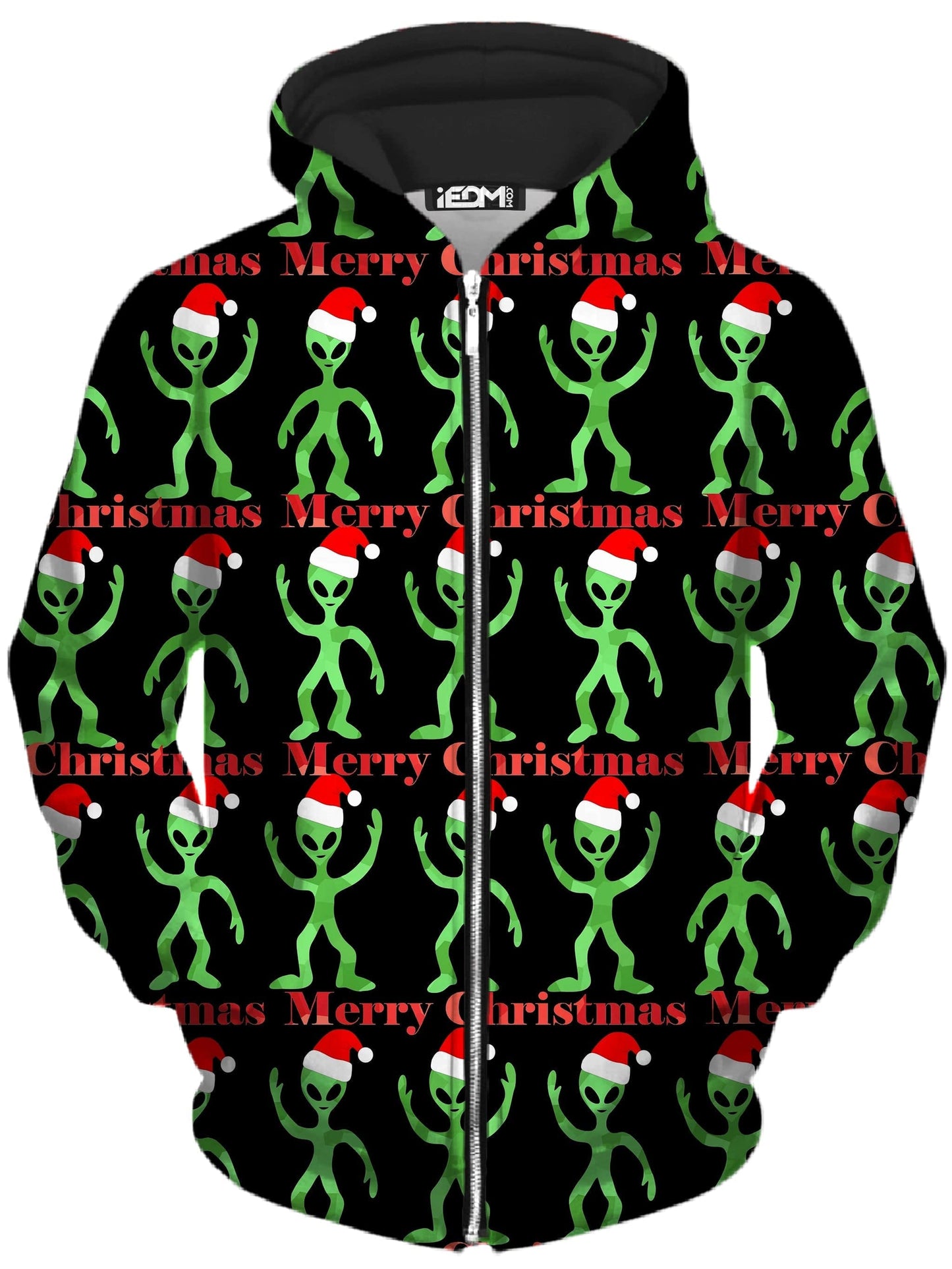 Alien Christmas Zip-Up Hoodie and Leggings Combo, Sartoris Art, | iEDM