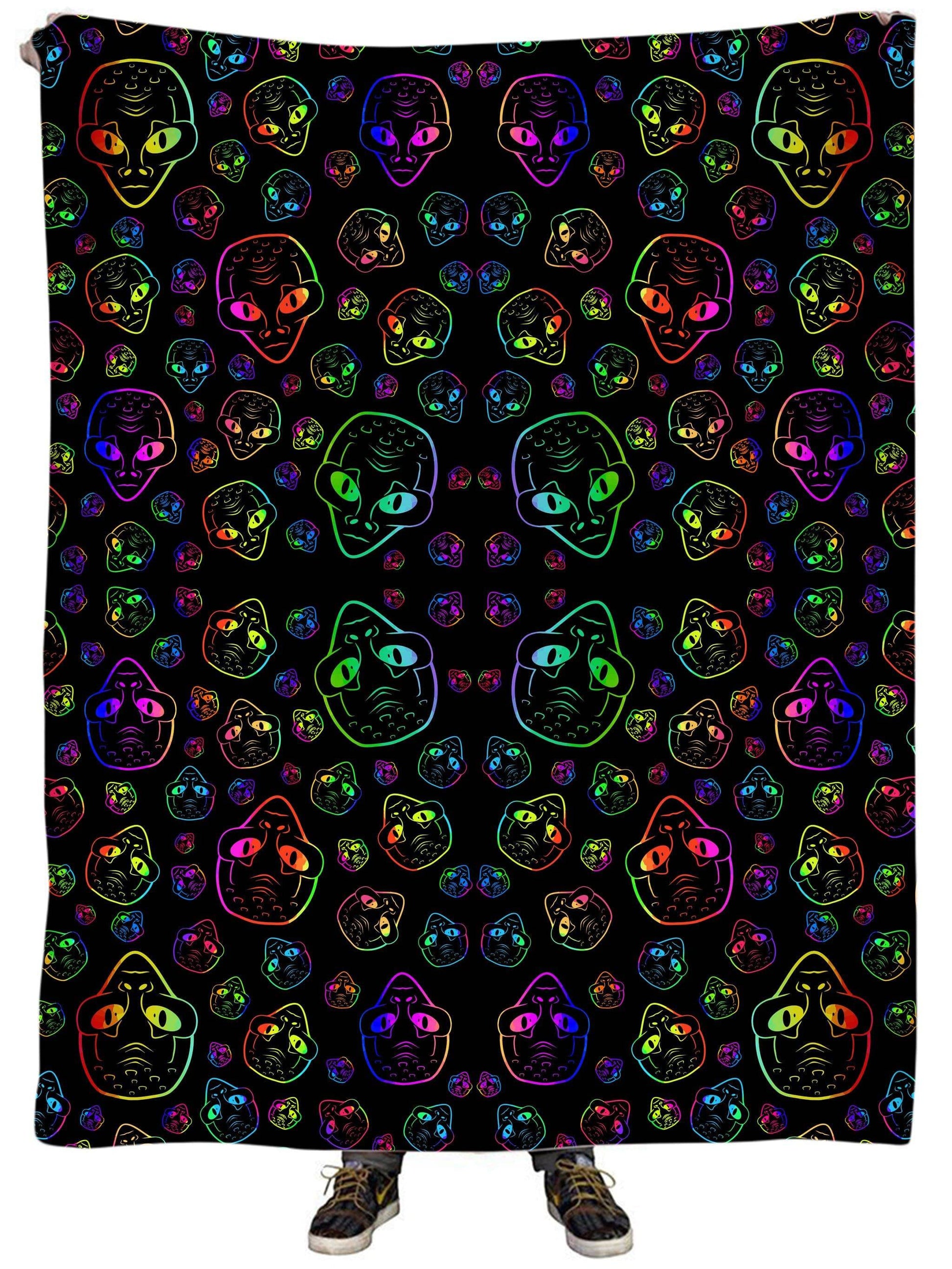 Alien Invasion Plush Blanket, Sartoris Art, | iEDM