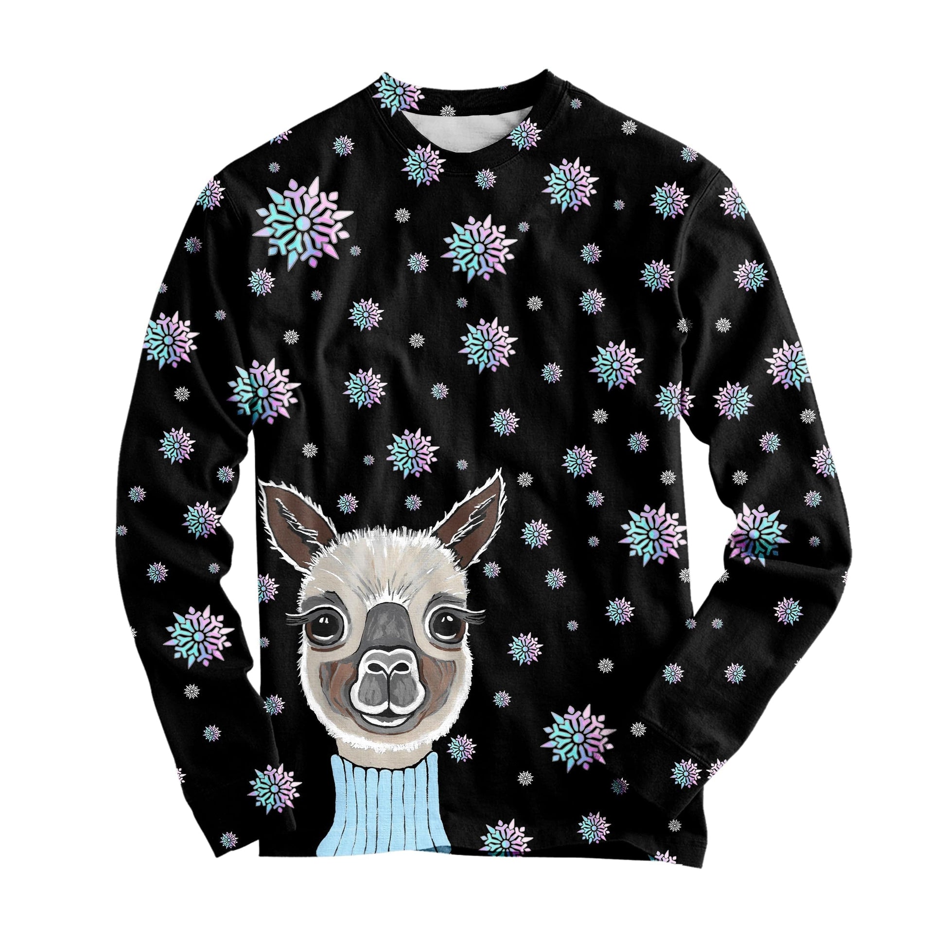 Alpaca Christmas Long Sleeve, Sartoris Art, | iEDM