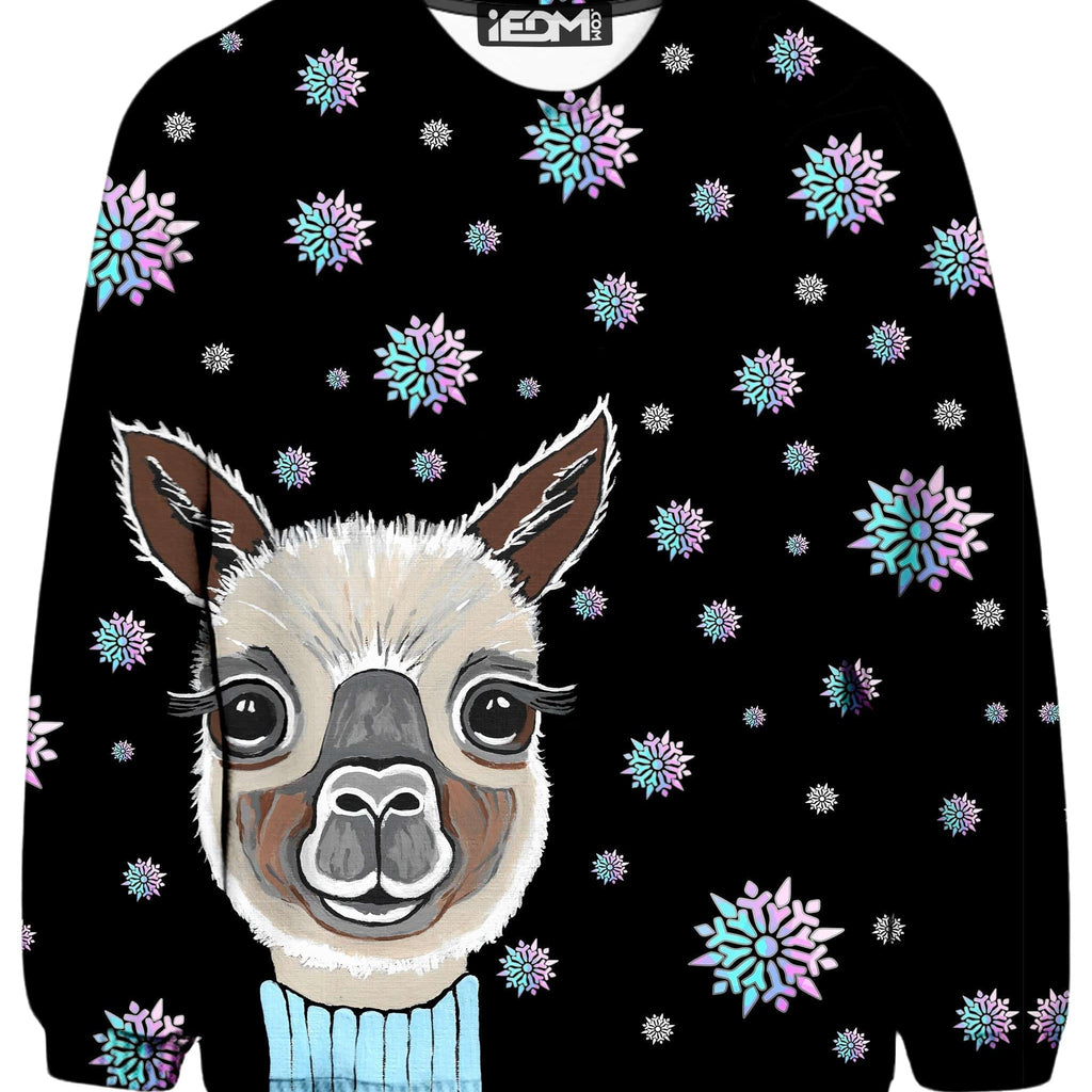 Alpaca Christmas Sweatshirt, Sartoris Art, | iEDM