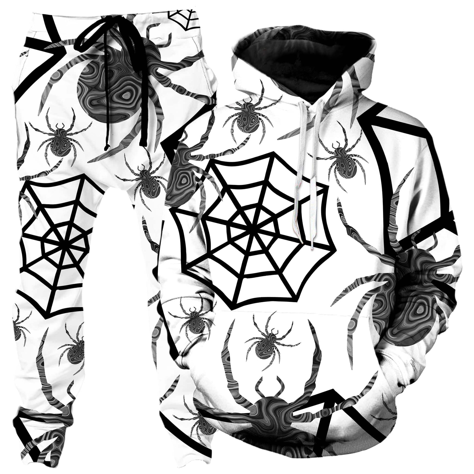 Black & White Halloween Hoodie and Joggers Combo, Sartoris Art, | iEDM