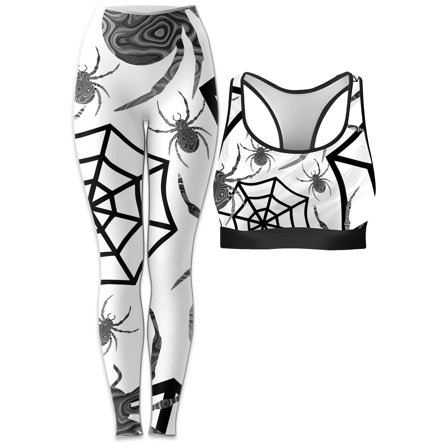 Black & White Halloween Rave Bra and Leggings Combo, Sartoris Art, | iEDM