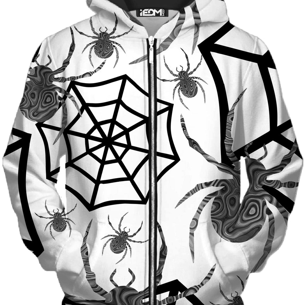 Black & White Halloween Zip-Up Hoodie and Leggings Combo, Sartoris Art, | iEDM