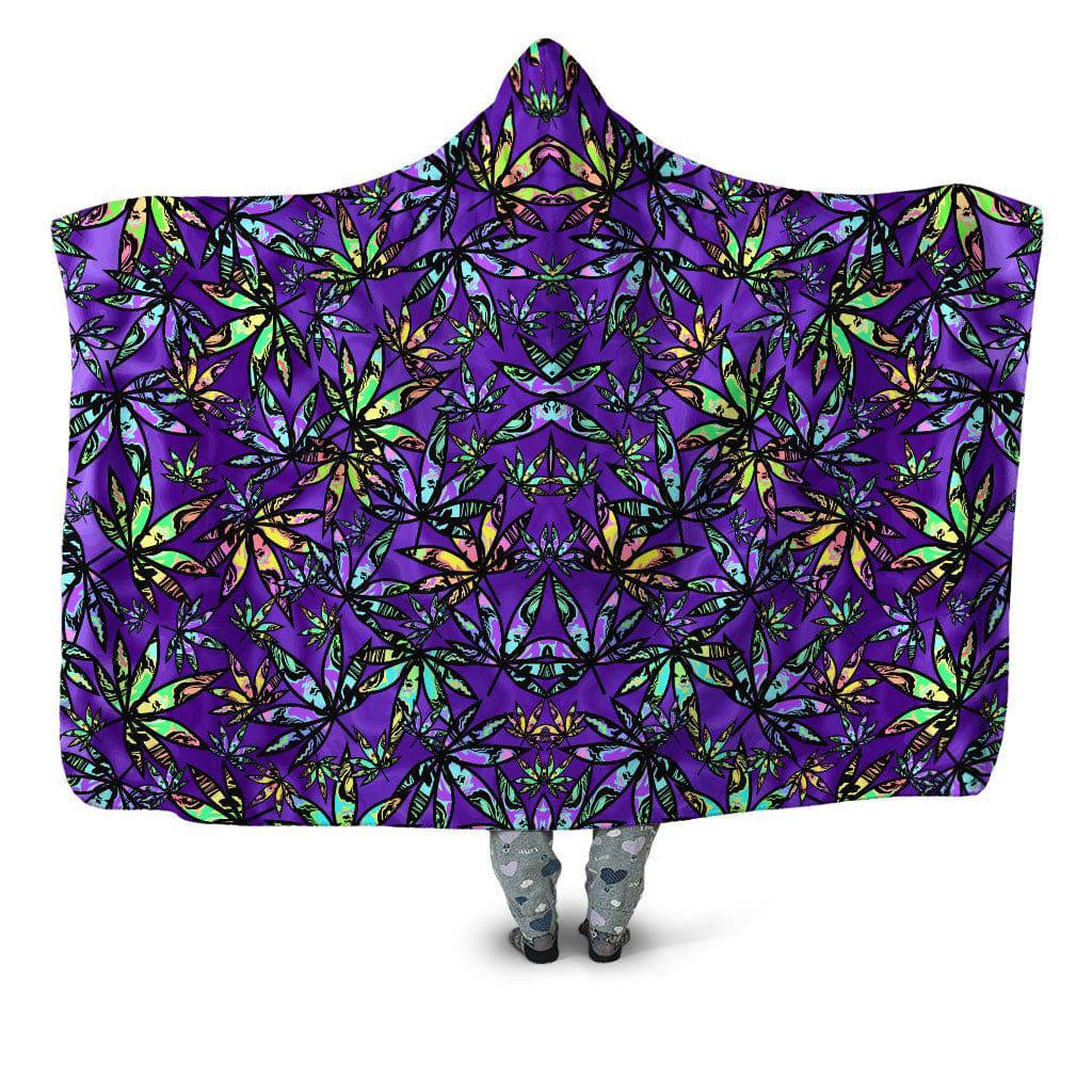 Cannabis Cascade Hooded Blanket, Sartoris Art, | iEDM