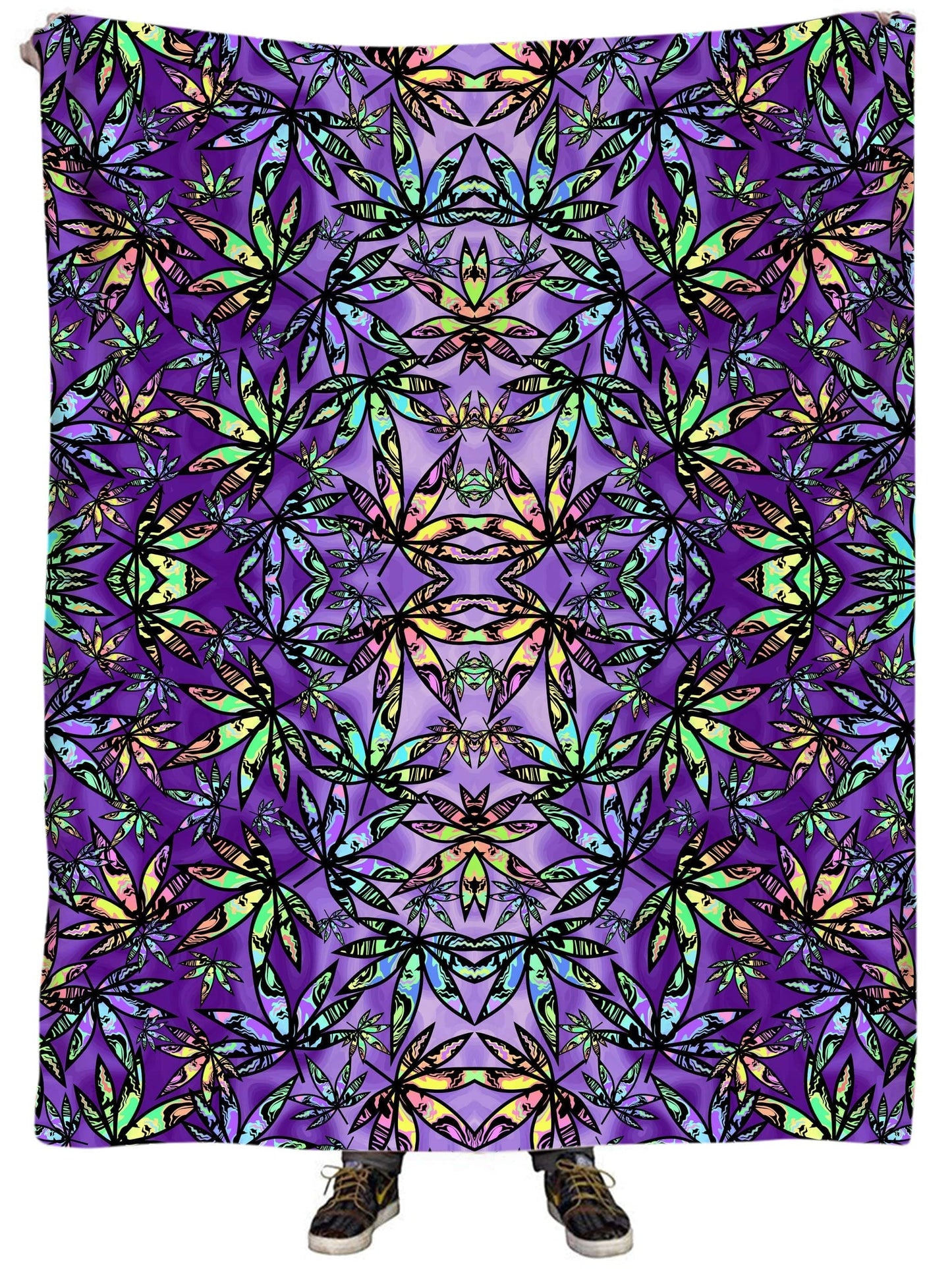 Cannabis Cascade Plush Blanket, Sartoris Art, | iEDM