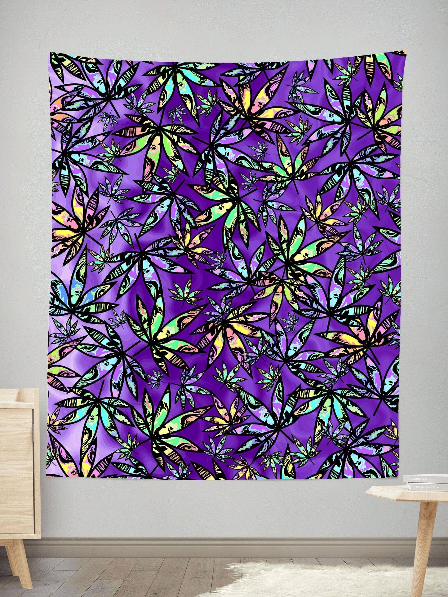 Cannabis Cascade Tapestry, Sartoris Art, | iEDM