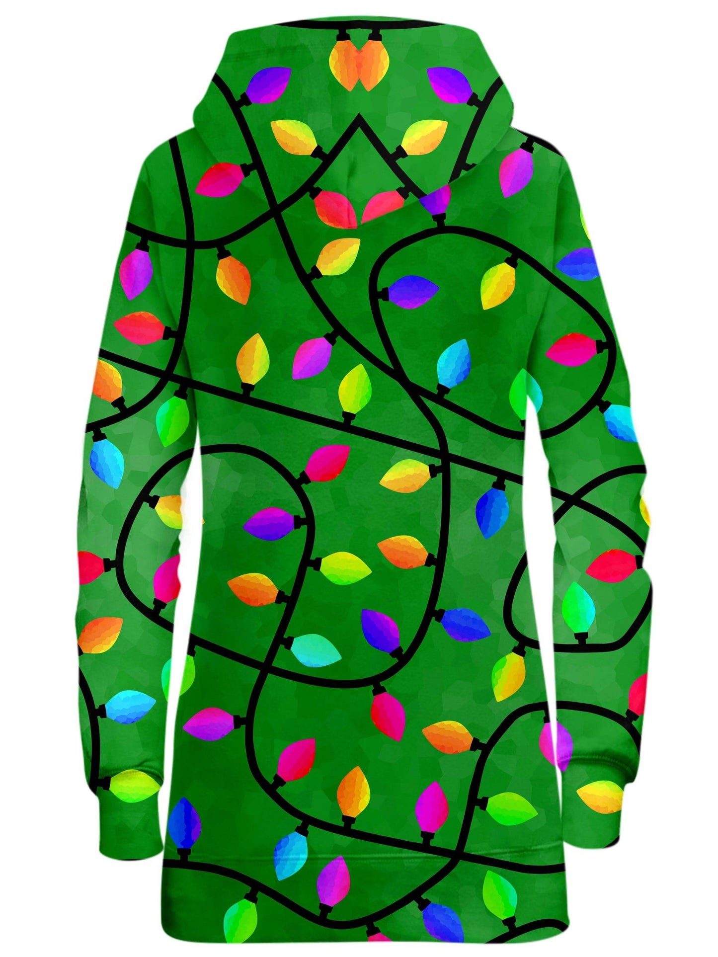 Christmas Lights Green Hoodie Dress, Sartoris Art, | iEDM
