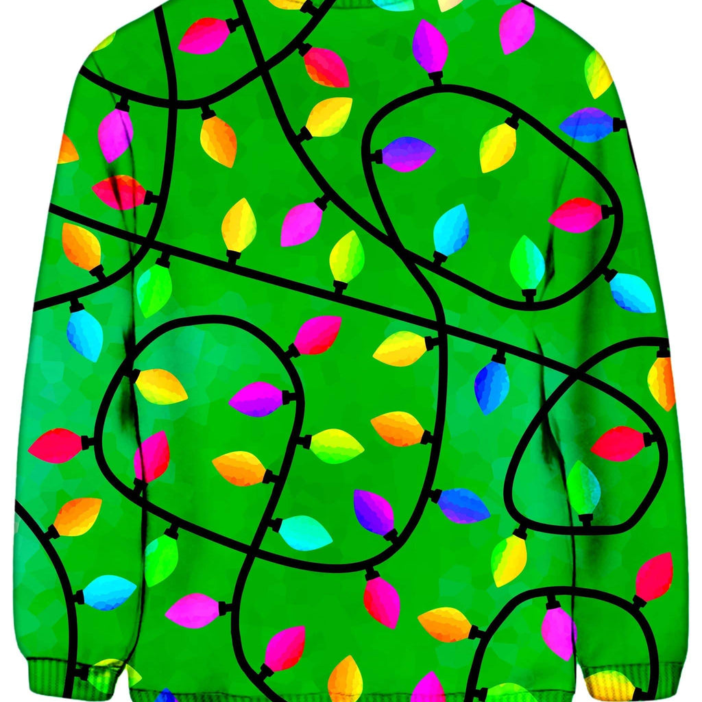 Christmas Lights Green Sweatshirt, Sartoris Art, | iEDM