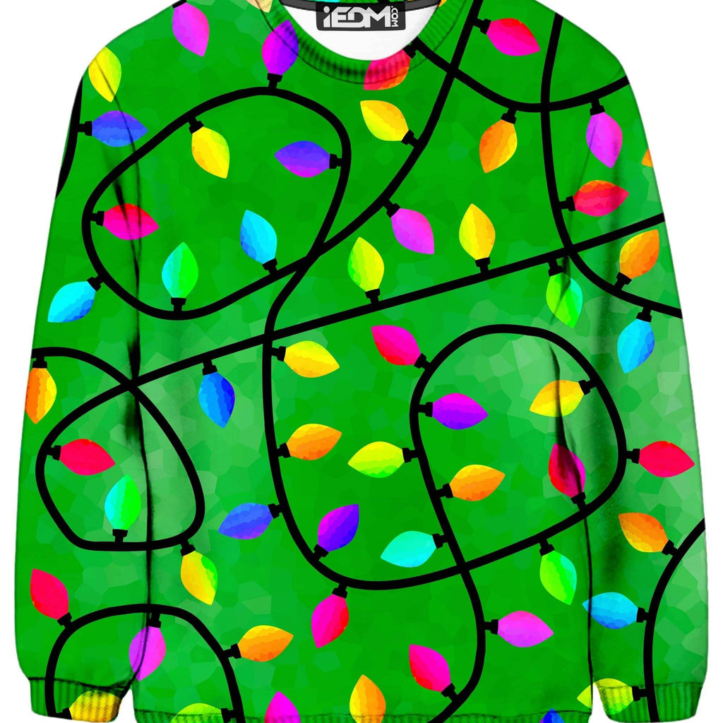 Christmas Lights Green Sweatshirt, Sartoris Art, | iEDM