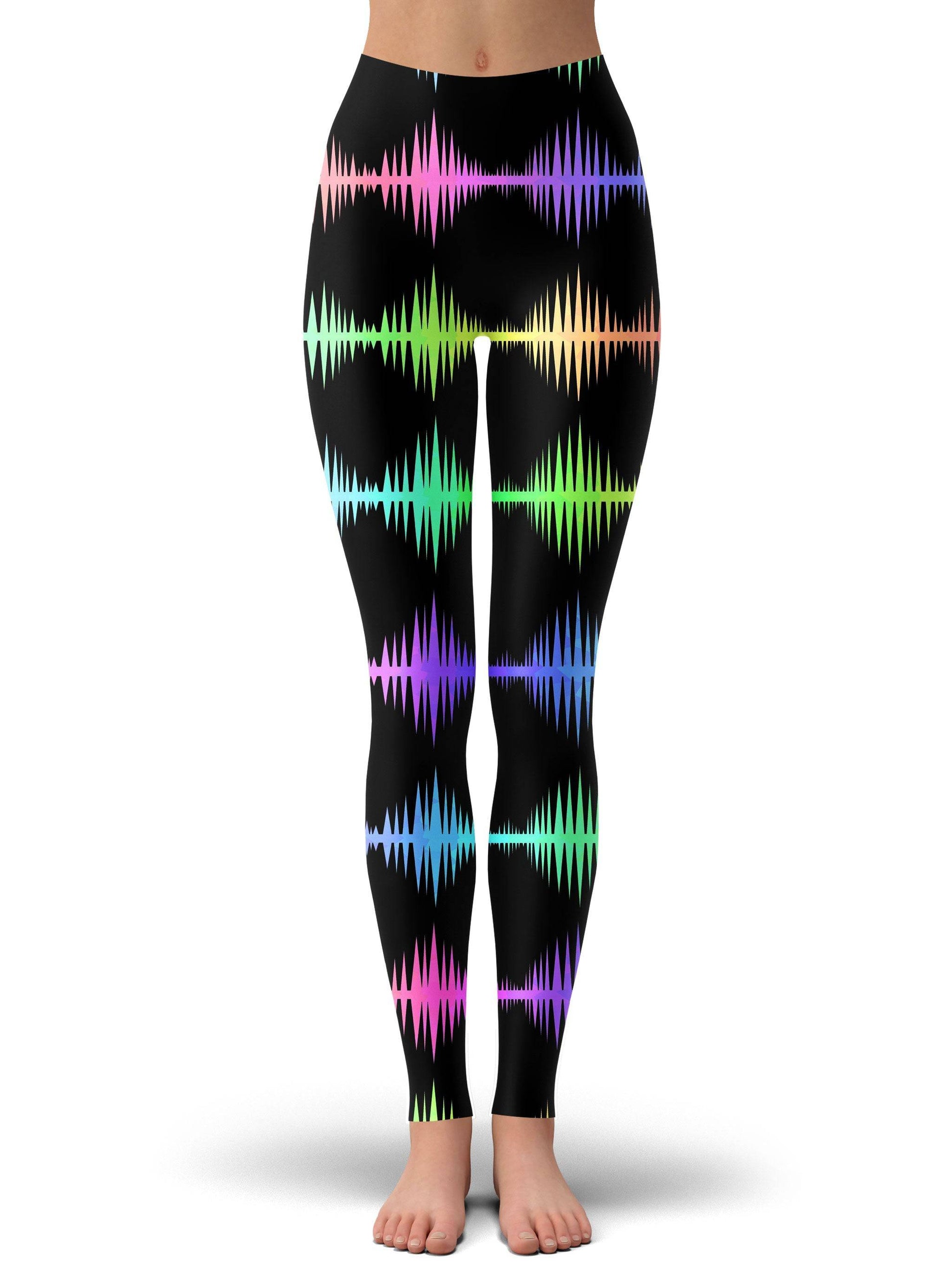 Equalizer Sound Waves Crop Top and Leggings Combo, Sartoris Art, | iEDM