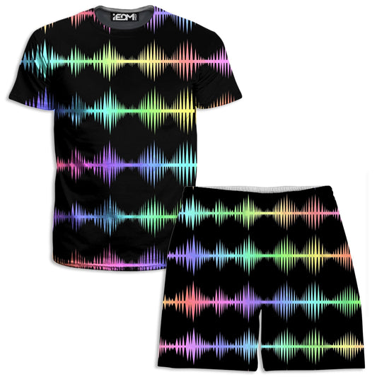 Equalizer Sound Waves T-Shirt and Shorts Combo, Sartoris Art, | iEDM