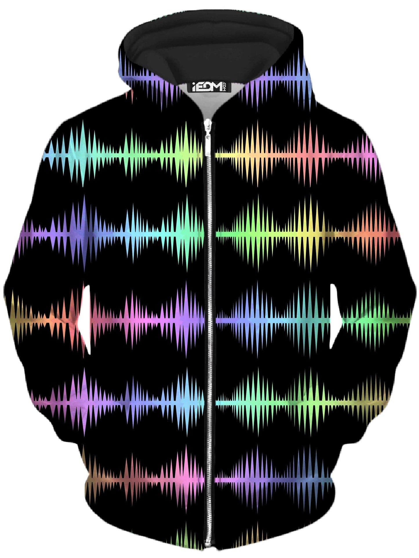 Equalizer Sound Waves Unisex Zip-Up Hoodie, Sartoris Art, | iEDM