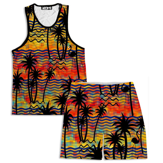 Flamingo Island Tank and Shorts Combo, Sartoris Art, | iEDM