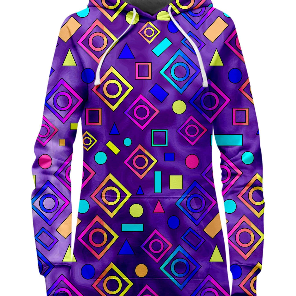 Geometric On Purple Hoodie Dress, Sartoris Art, | iEDM