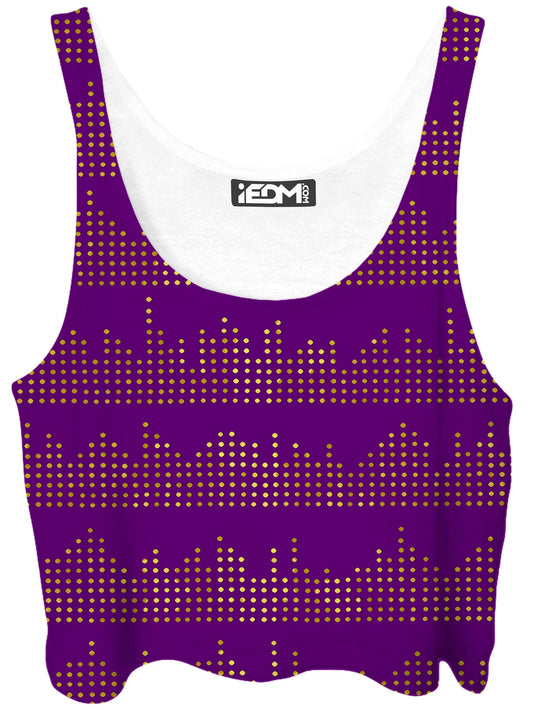 Gold Equalizer Beats Crop Top, Sartoris Art, | iEDM