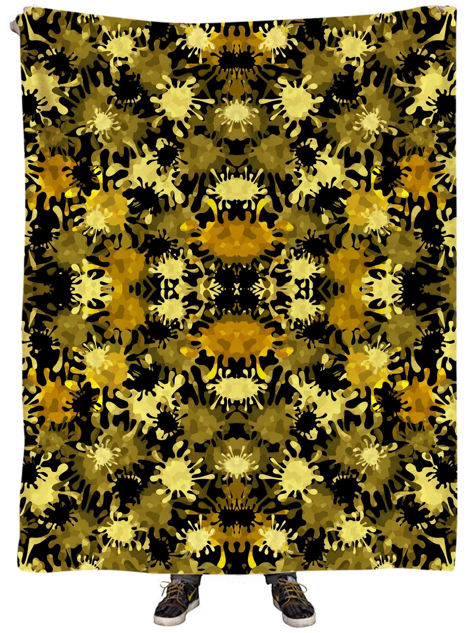 Gold Splatter Plush Blanket, Sartoris Art, | iEDM