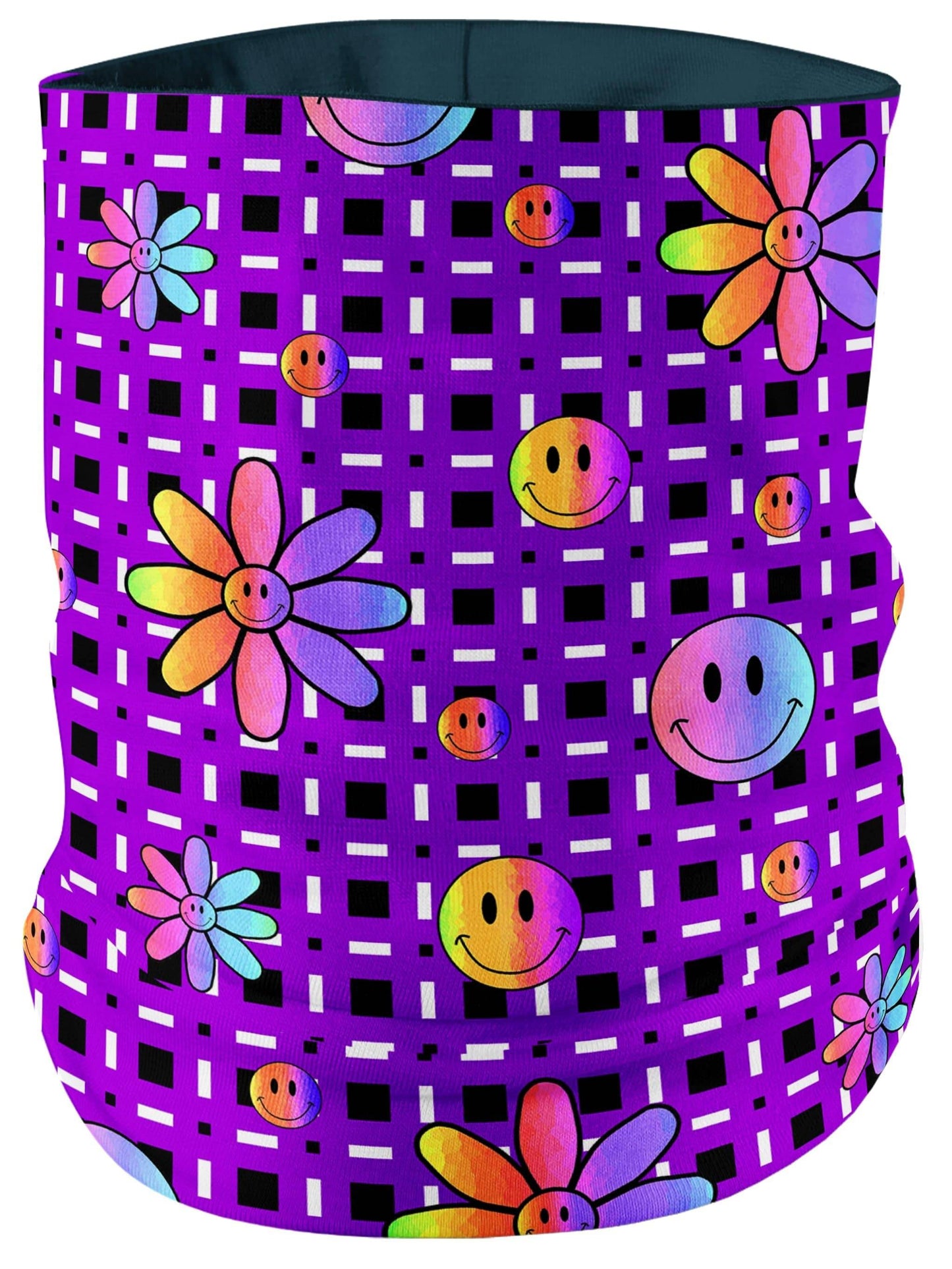 Happiness On Purple Bandana Mask, Sartoris Art, | iEDM