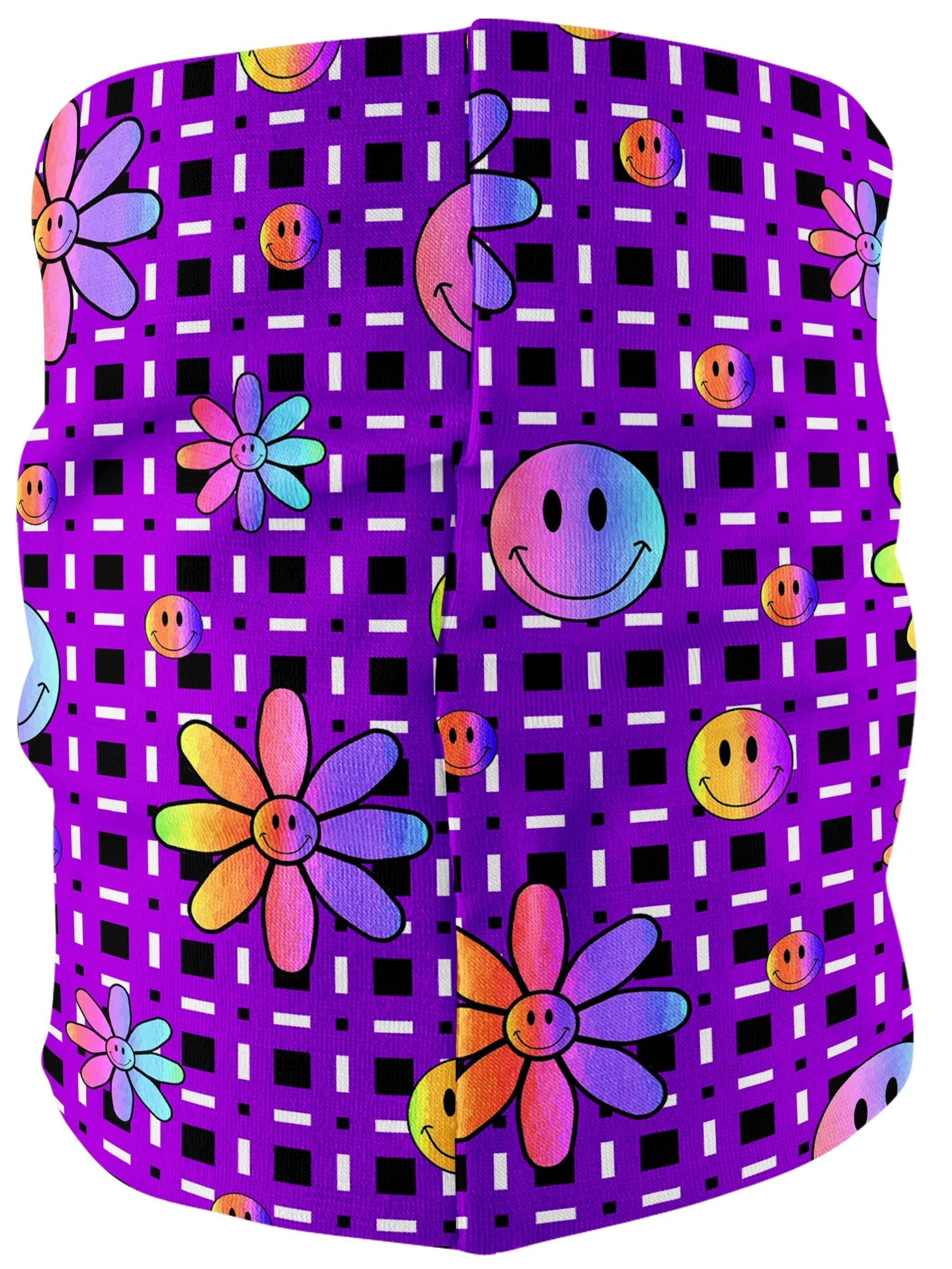 Happiness On Purple Bandana Mask, Sartoris Art, | iEDM