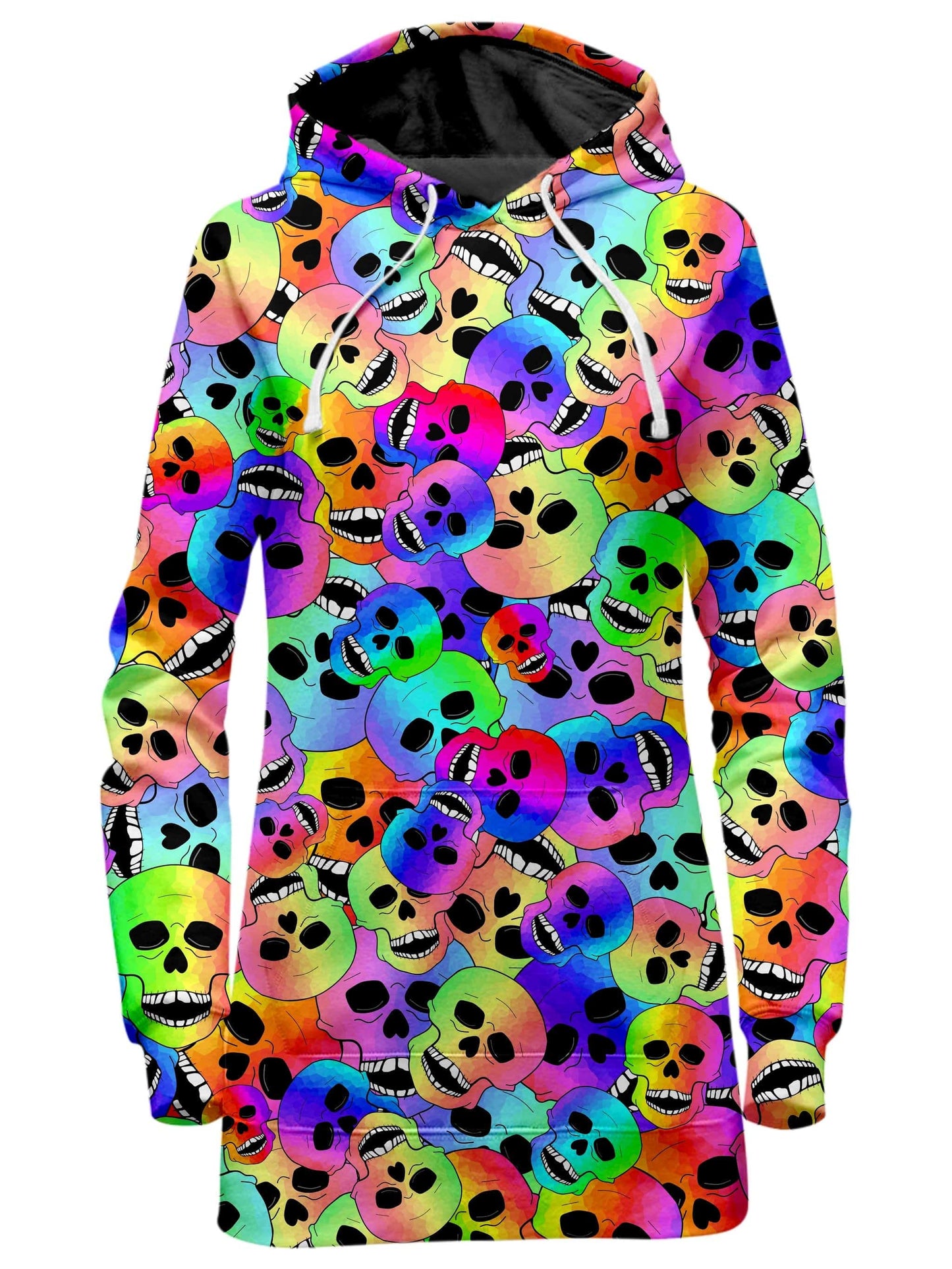 Happy Skulls Hoodie Dress, Sartoris Art, | iEDM