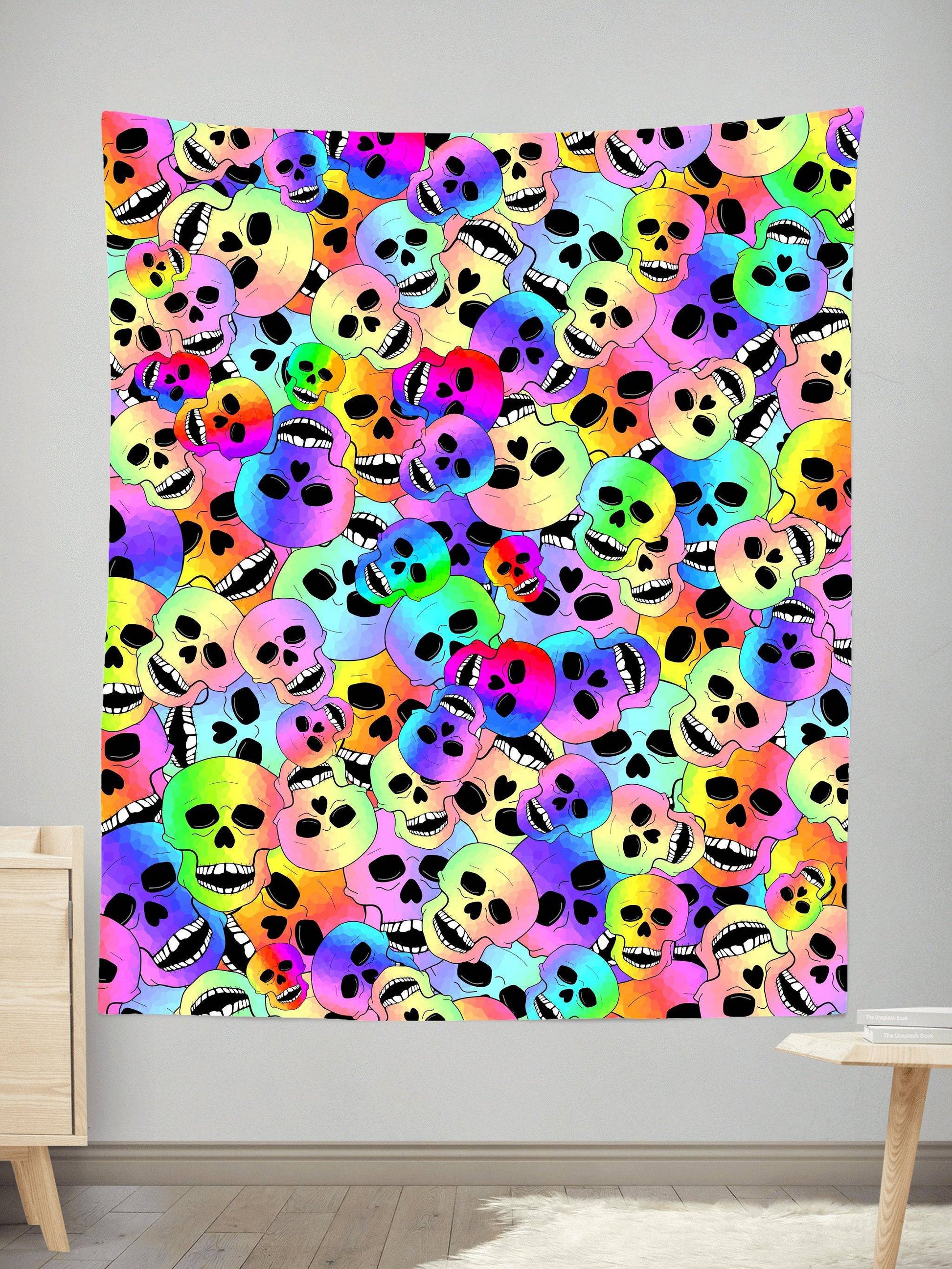Happy Skulls Tapestry, Sartoris Art, | iEDM