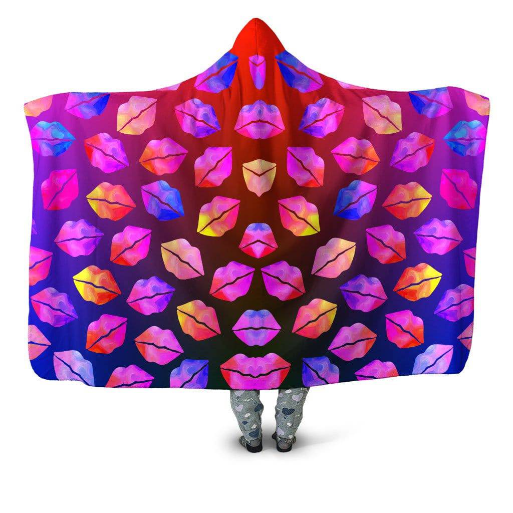 Love Lips Hooded Blanket, Sartoris Art, | iEDM
