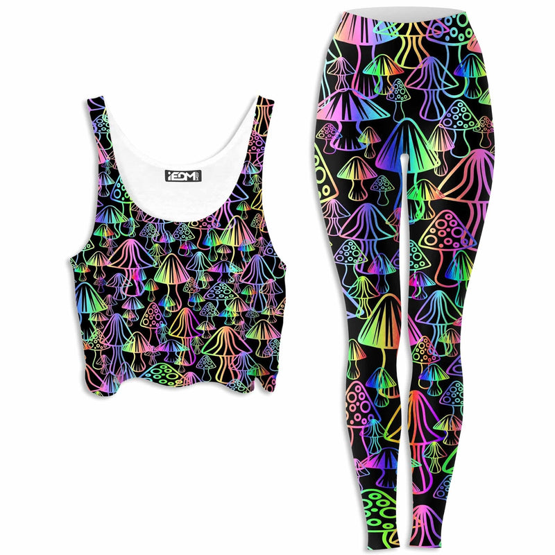 iEDM Magic Mushrooms Crop Top and Leggings Combo