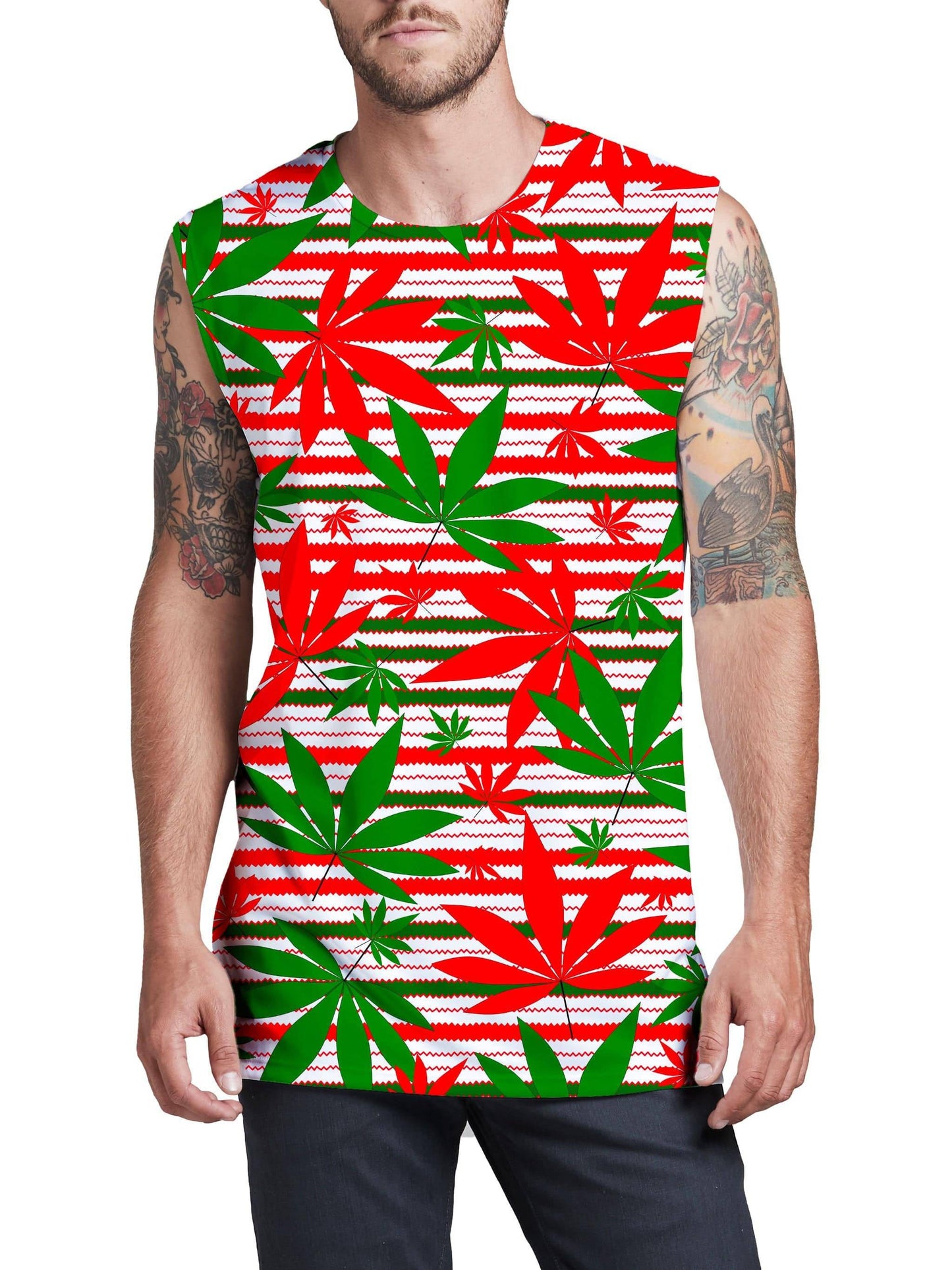 Marijuana Christmas Cheer Men's Muscle Tank, Sartoris Art, | iEDM