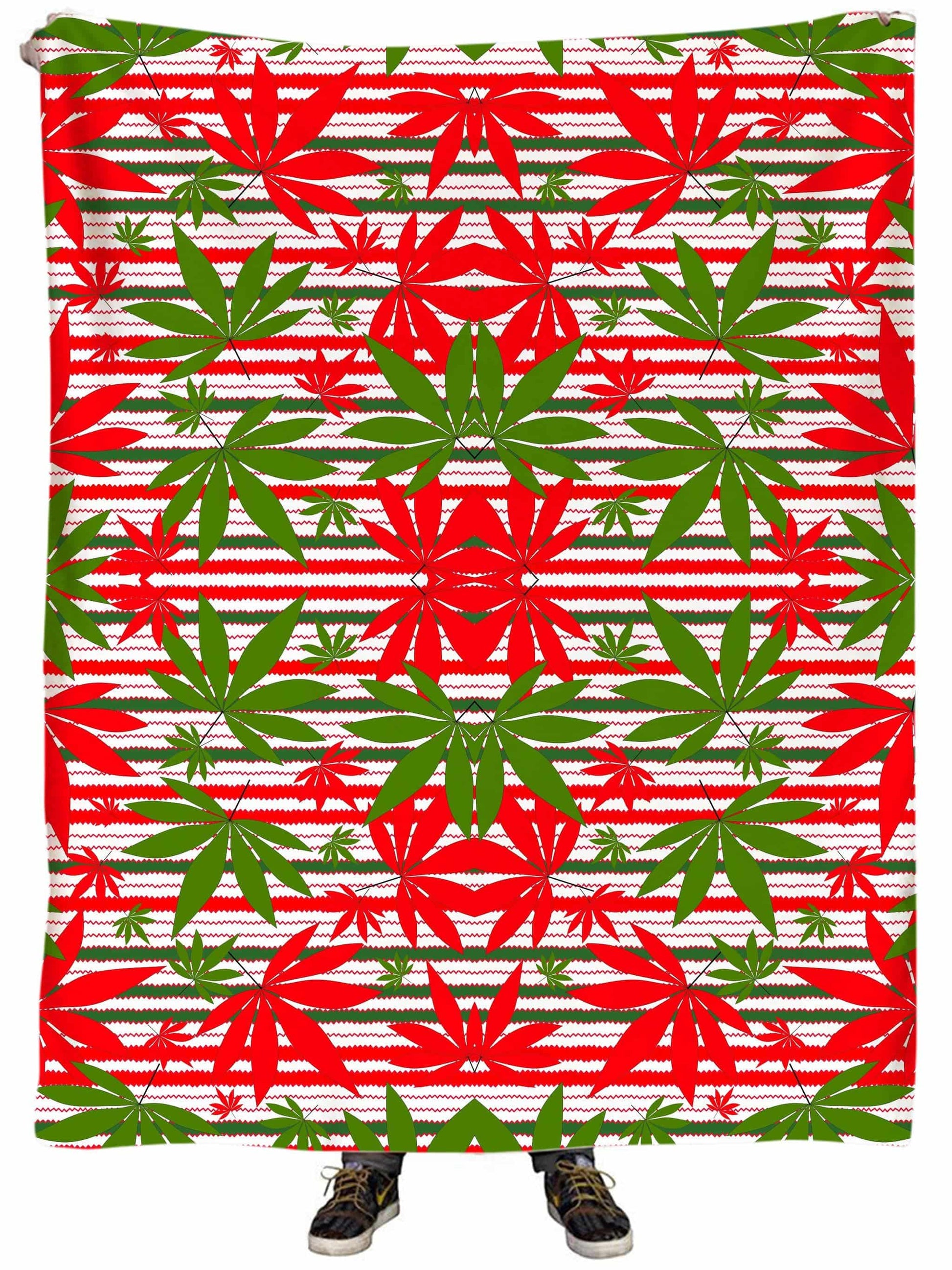 Marijuana Christmas Cheer Plush Blanket, Sartoris Art, | iEDM