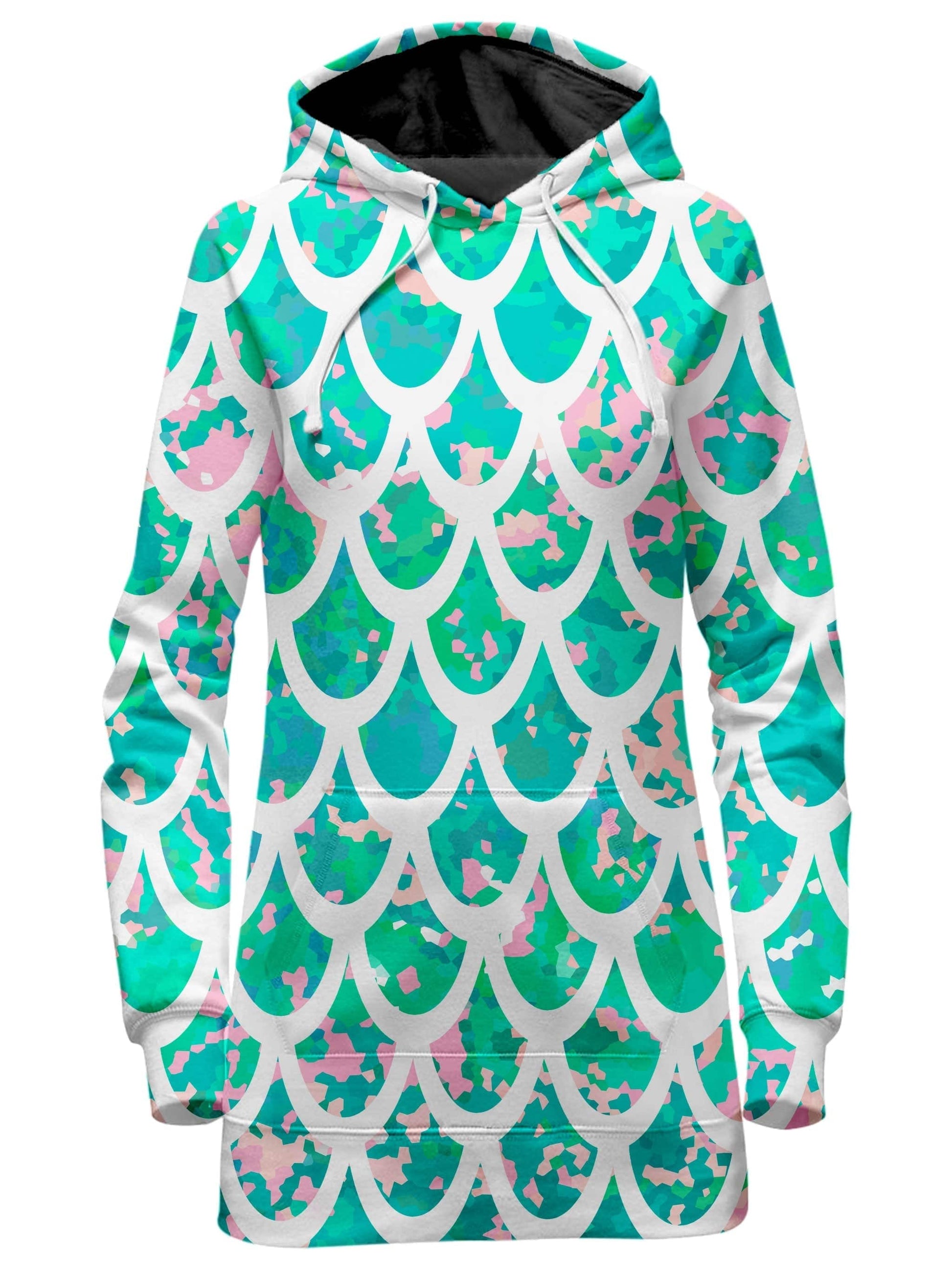 Mermaid Scales White Hoodie Dress Mermaid Scales White Hoodie Dress