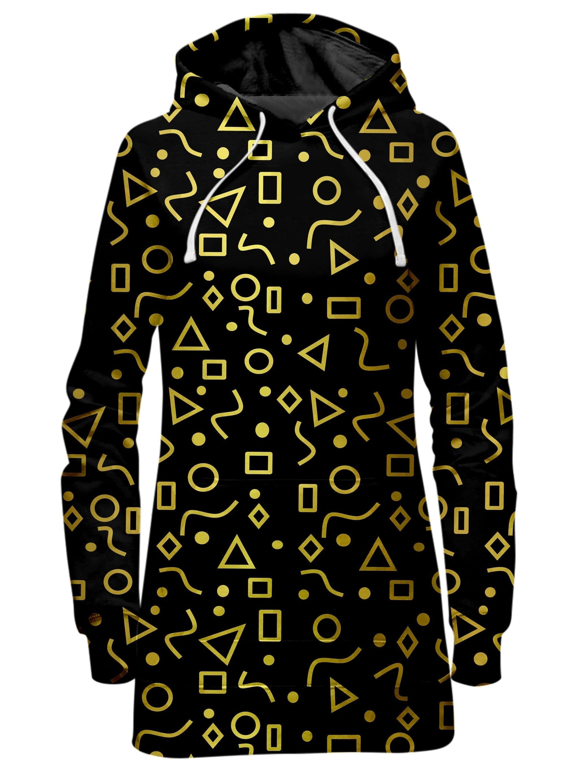 Mod Gold Shapes Hoodie Dress, Sartoris Art, | iEDM