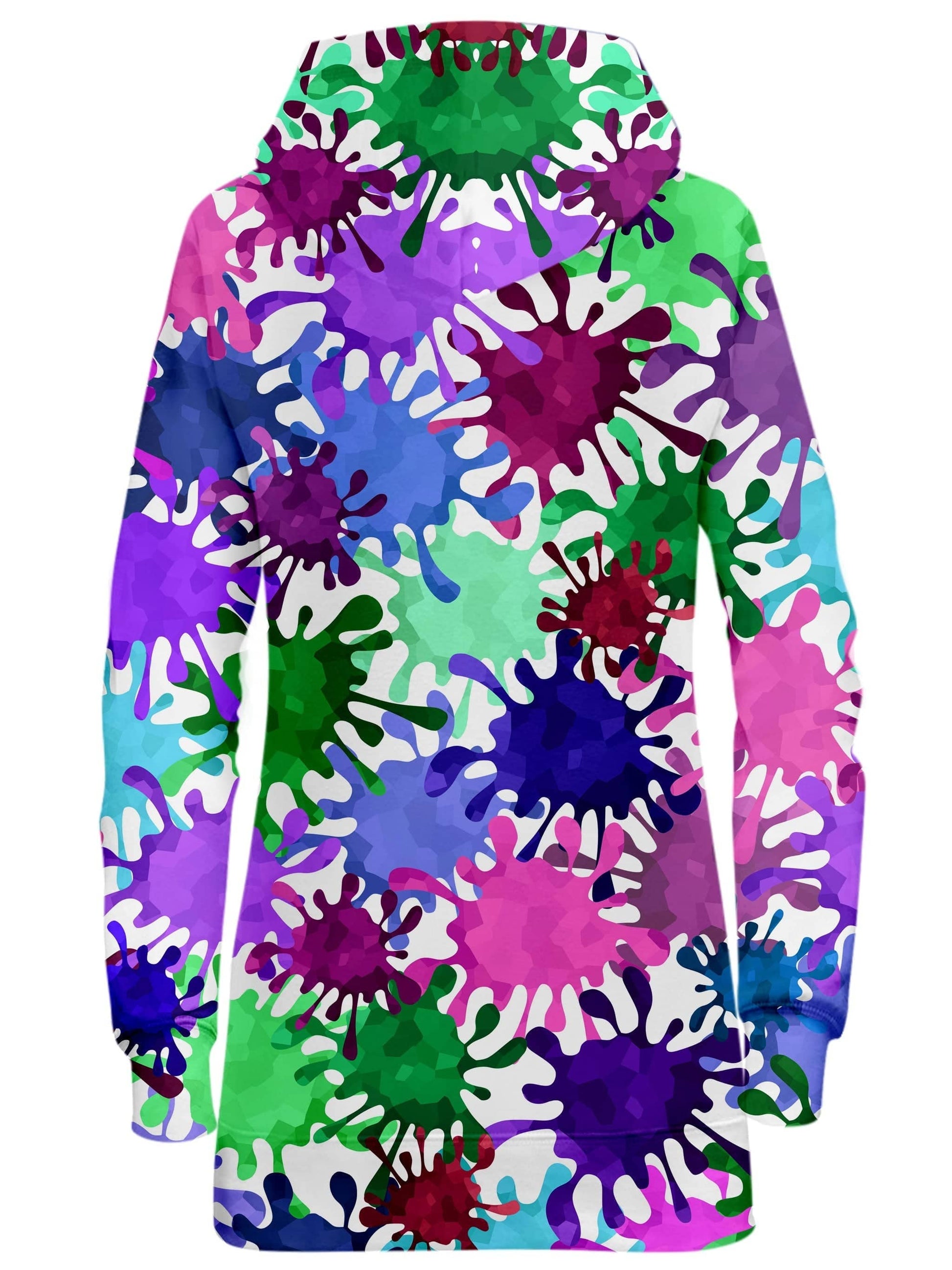 Neon Paint Splatter Hoodie Dress, Sartoris Art, | iEDM