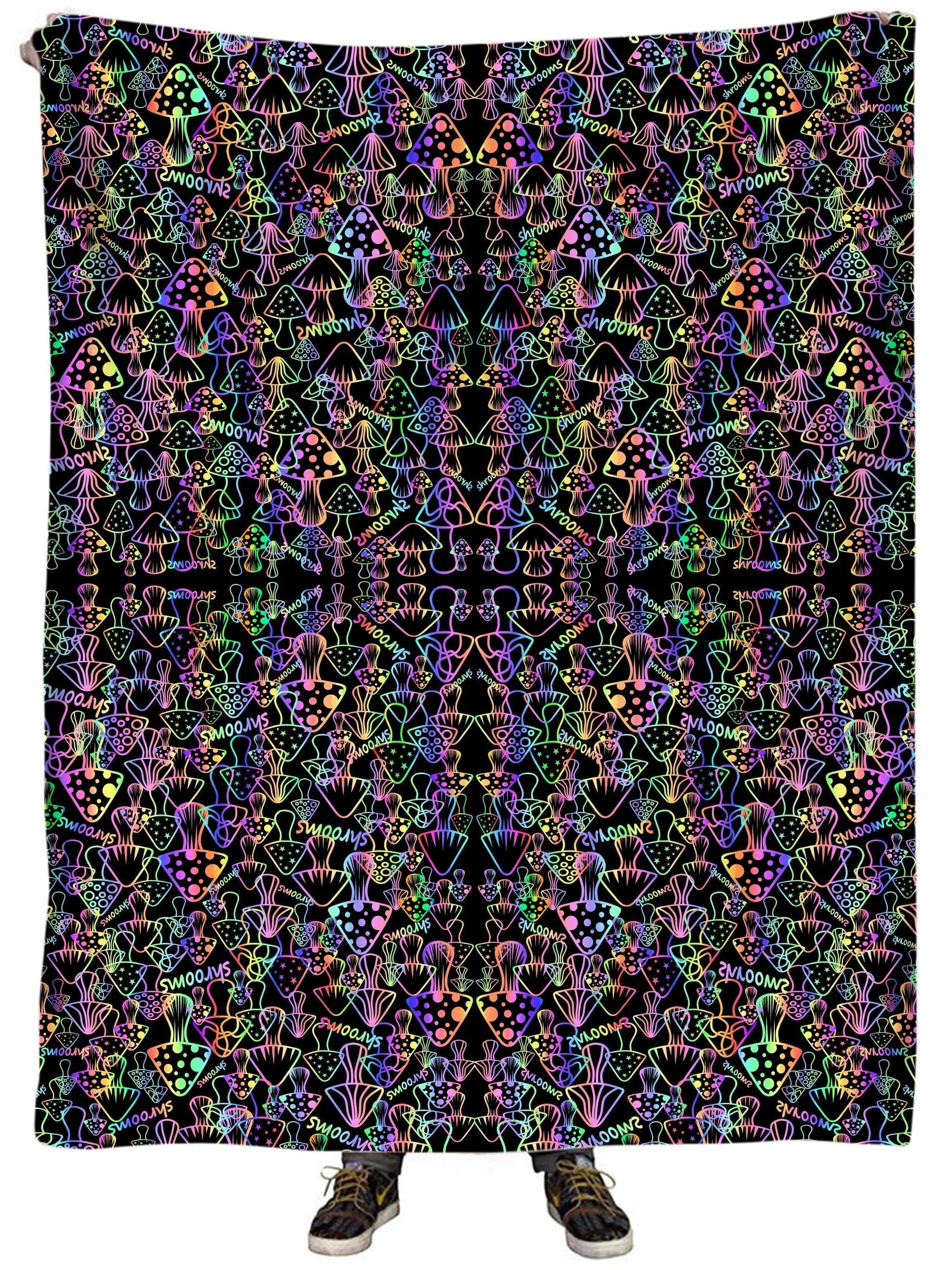 Psychedelic Shrooms Plush Blanket, Sartoris Art, | iEDM