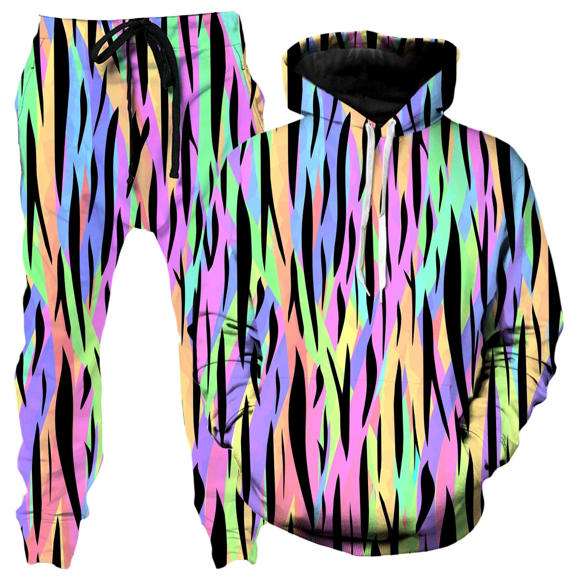 Psychedelic Tiger Stripes Hoodie and Joggers Combo, Sartoris Art, | iEDM