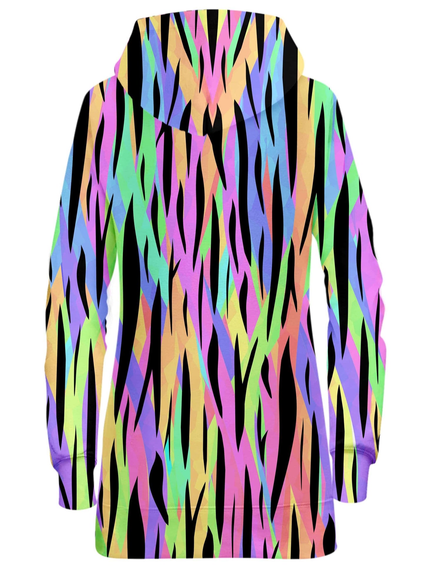 Psychedelic Tiger Stripes Hoodie Dress, Sartoris Art, | iEDM