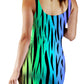 Rainbow Tiger Stripes Bodycon Mini Dress, Sartoris Art, | iEDM
