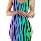 Rainbow Tiger Stripes Bodycon Mini Dress, Sartoris Art, | iEDM