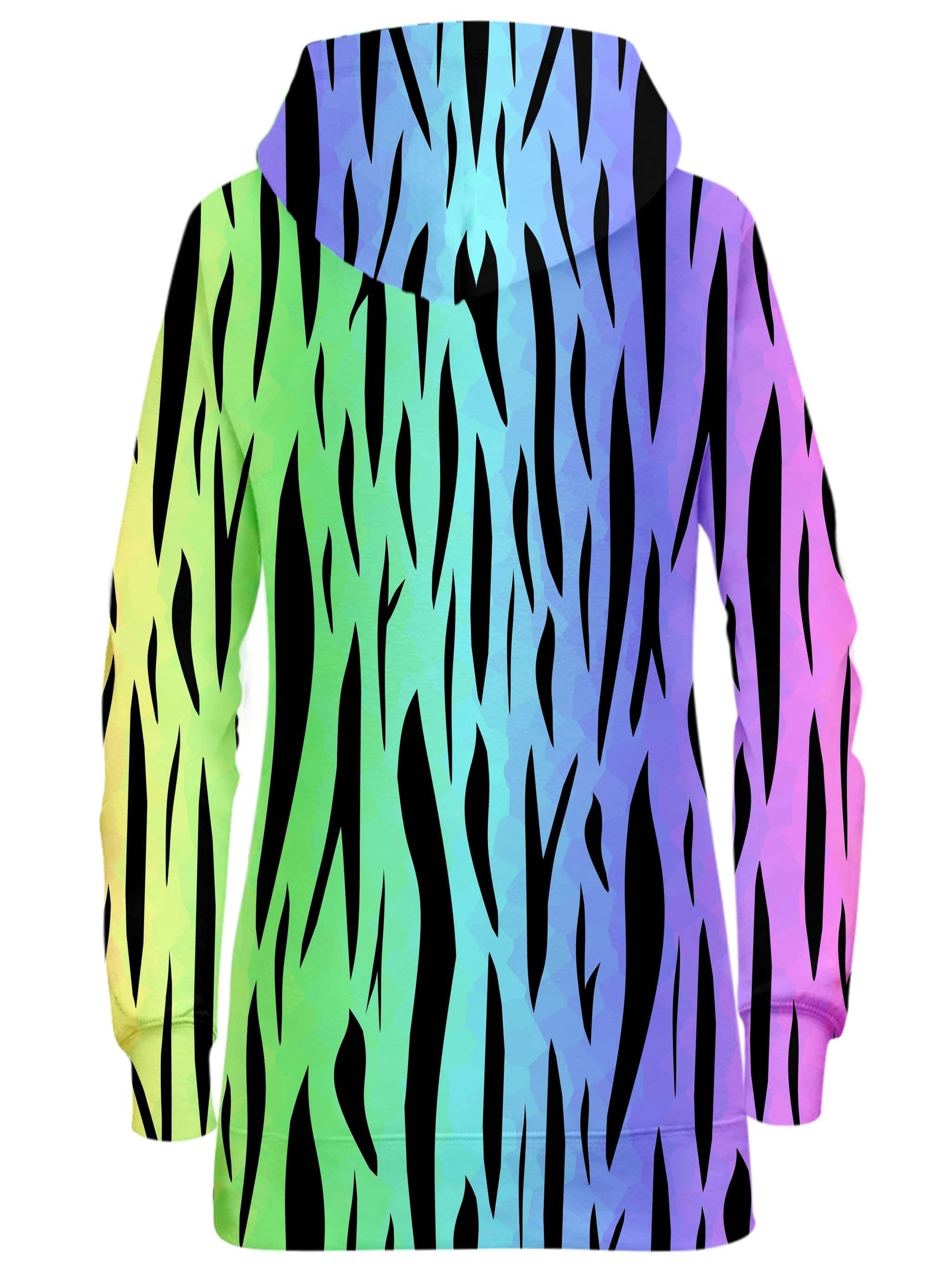 Rainbow Tiger Stripes Hoodie Dress, Sartoris Art, | iEDM