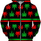 Red And Green Festive Bud Zip-Up Hoodie and Joggers Combo, Sartoris Art, | iEDM