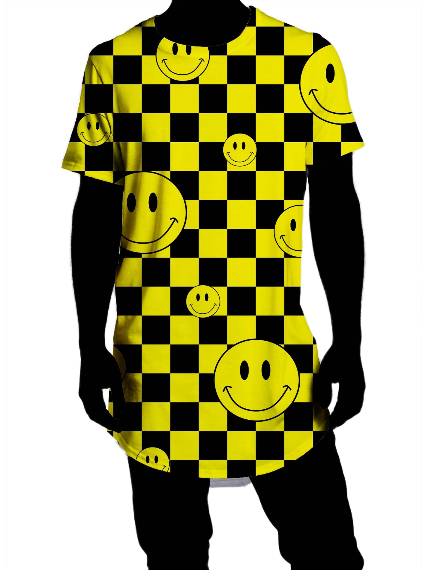 Smile Checkerboard Drop Cut Unisex T-Shirt, Sartoris Art, | iEDM