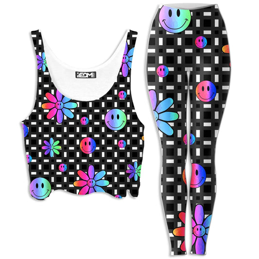 Smiles All Around Crop Top and Leggings Combo, Sartoris Art, | iEDM