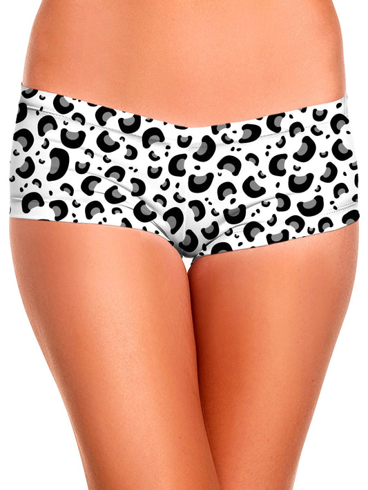 Snow Leopard Print Booty Shorts, Sartoris Art, | iEDM