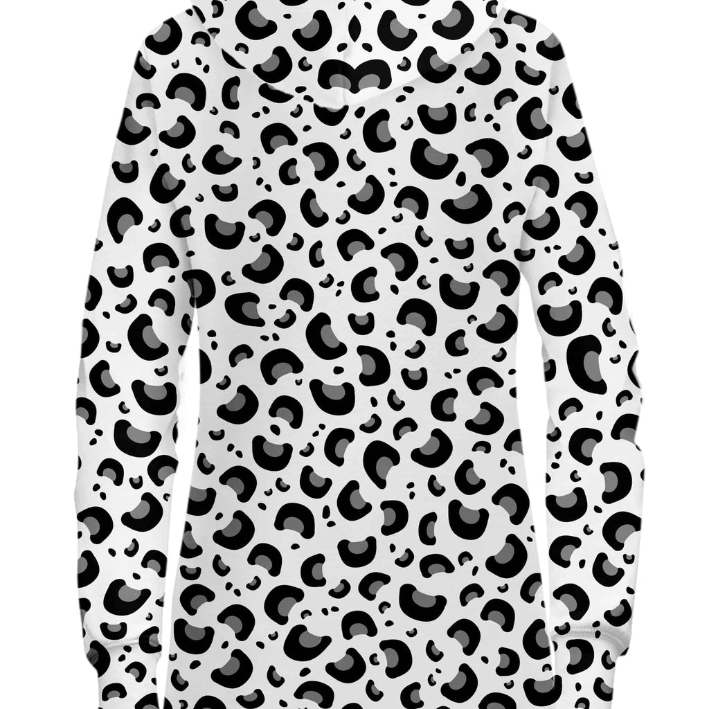 Snow Leopard Print Hoodie Dress, Sartoris Art, | iEDM