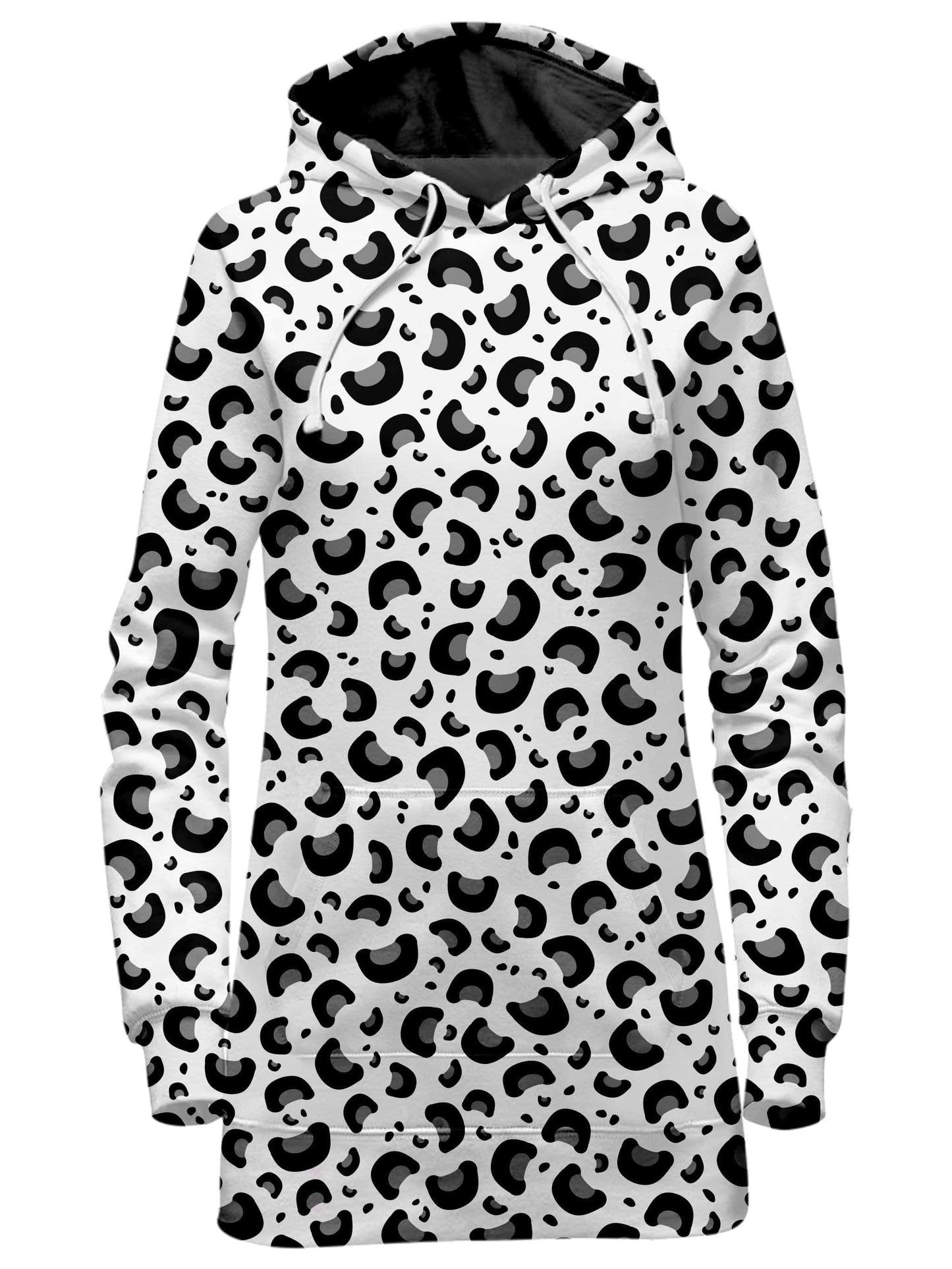 Snow Leopard Print Hoodie Dress, Sartoris Art, | iEDM