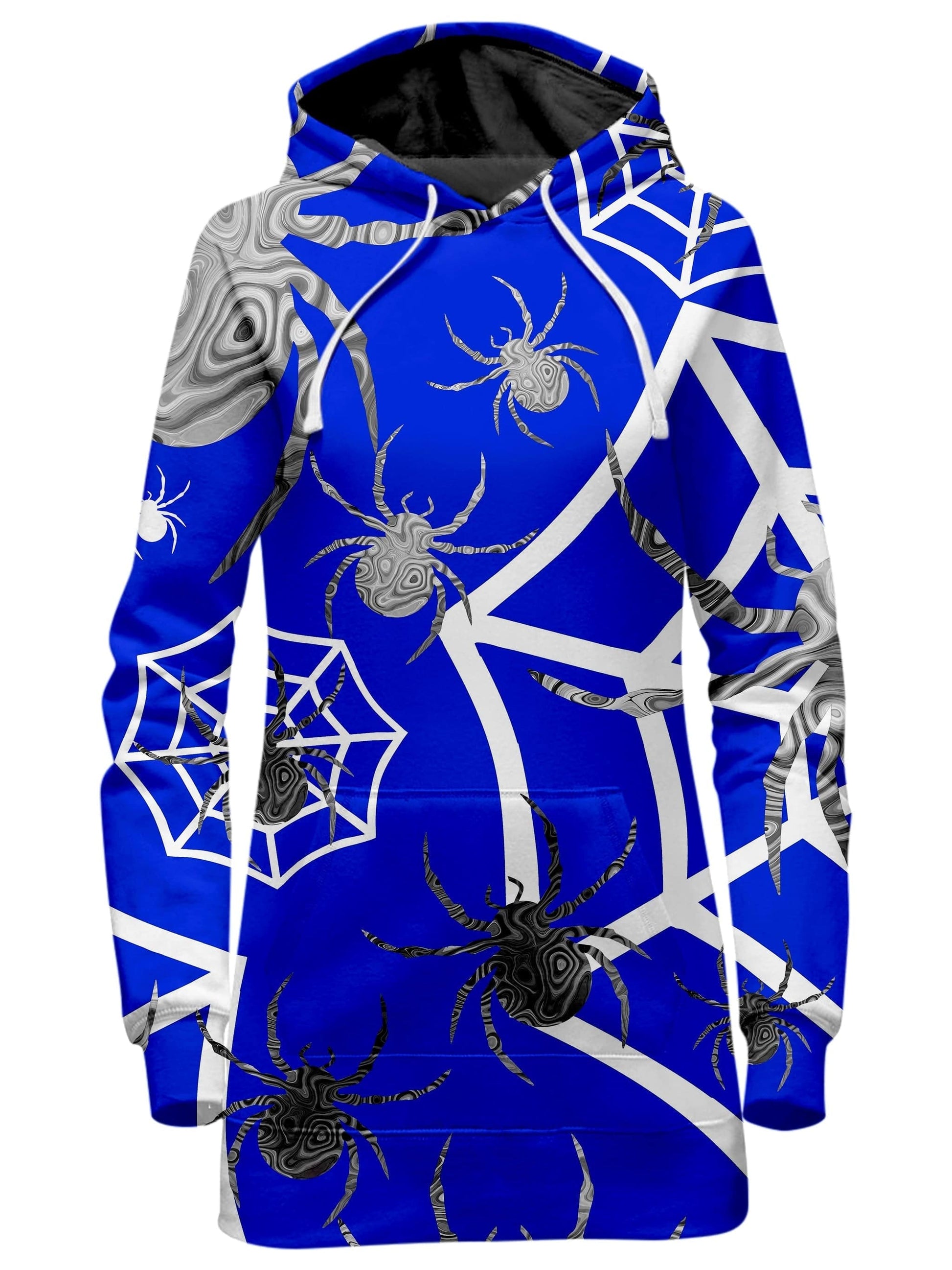 Spider Webs On Blue Hoodie Dress, Sartoris Art, | iEDM