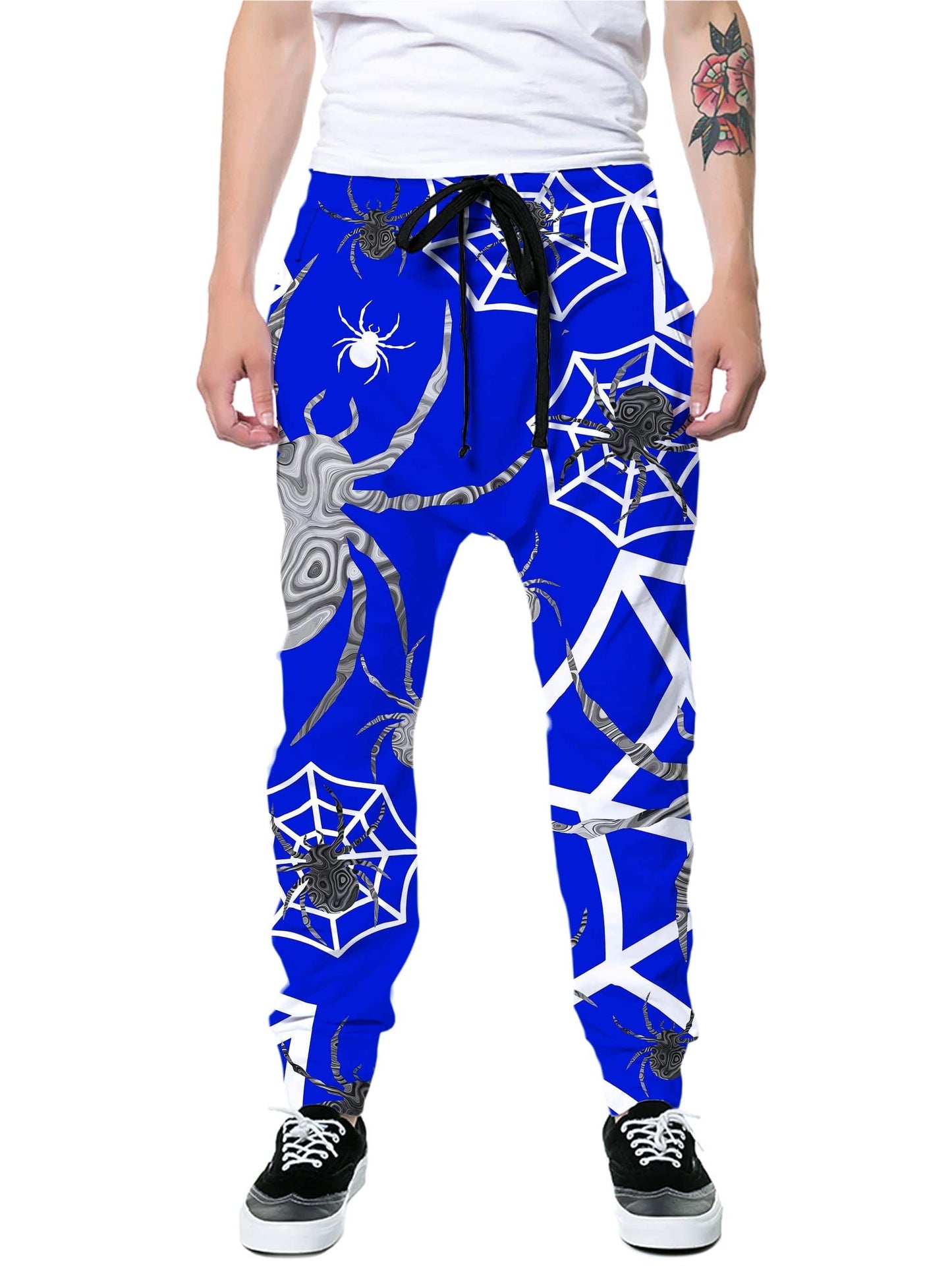 Spider Webs On Blue Joggers, Sartoris Art, | iEDM